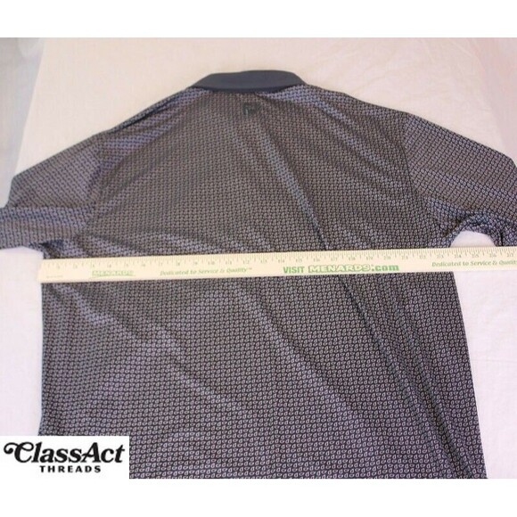 FOOTJOY FJ Blue Geo Metric Short Sleeve Logo Golf Polo Shirt Men's XL - Picture 4 of 9